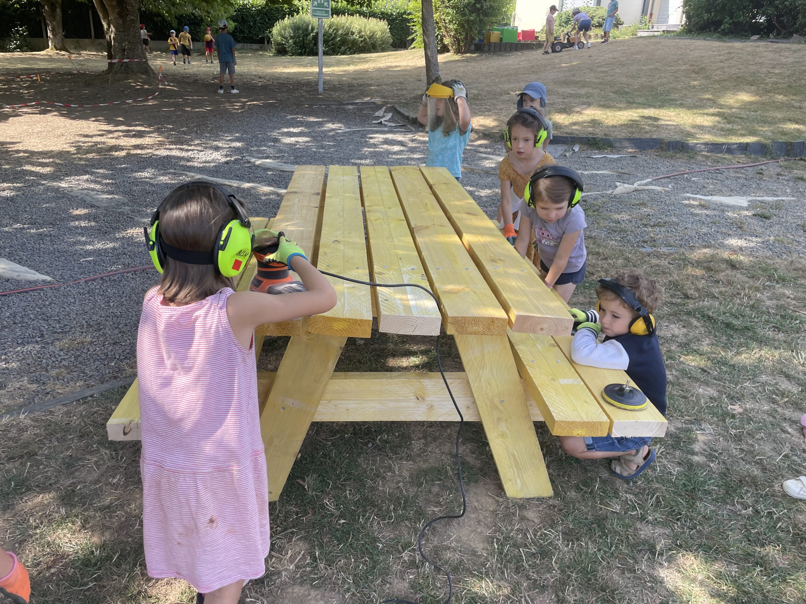 Fabrication d'une table de pique-nique